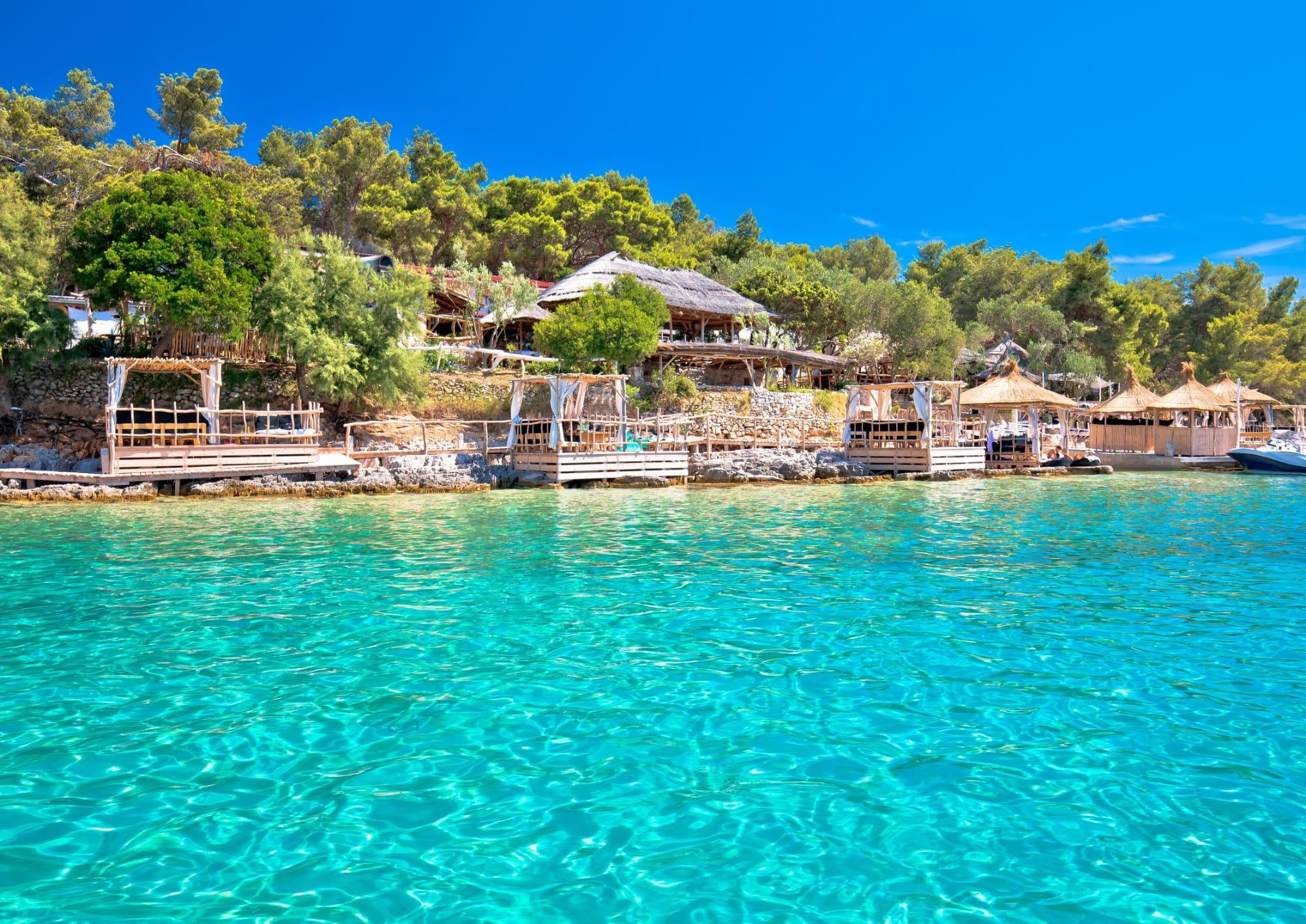 Palmižana Bay with clear water