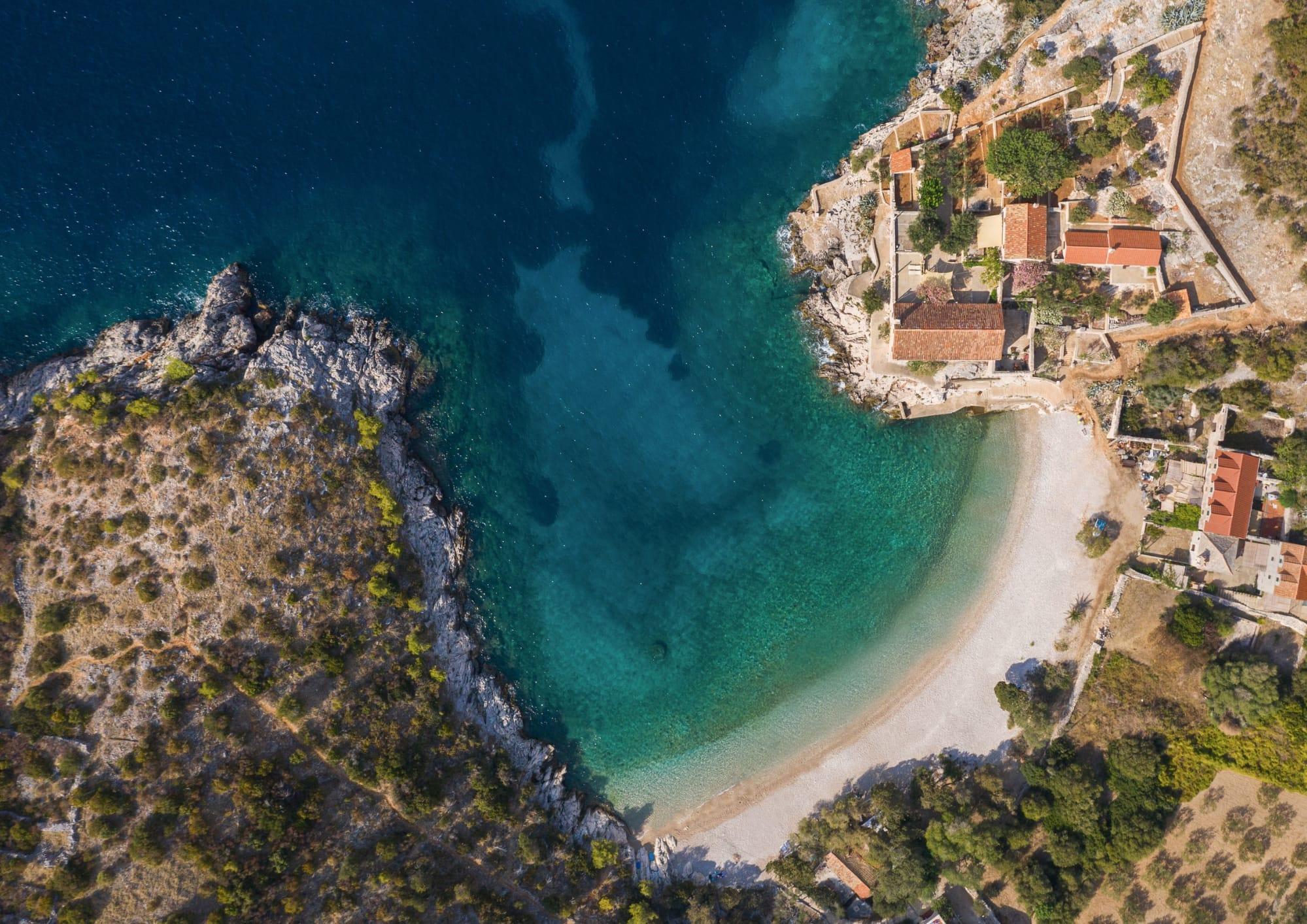 Aerial view of Dubovica Beach