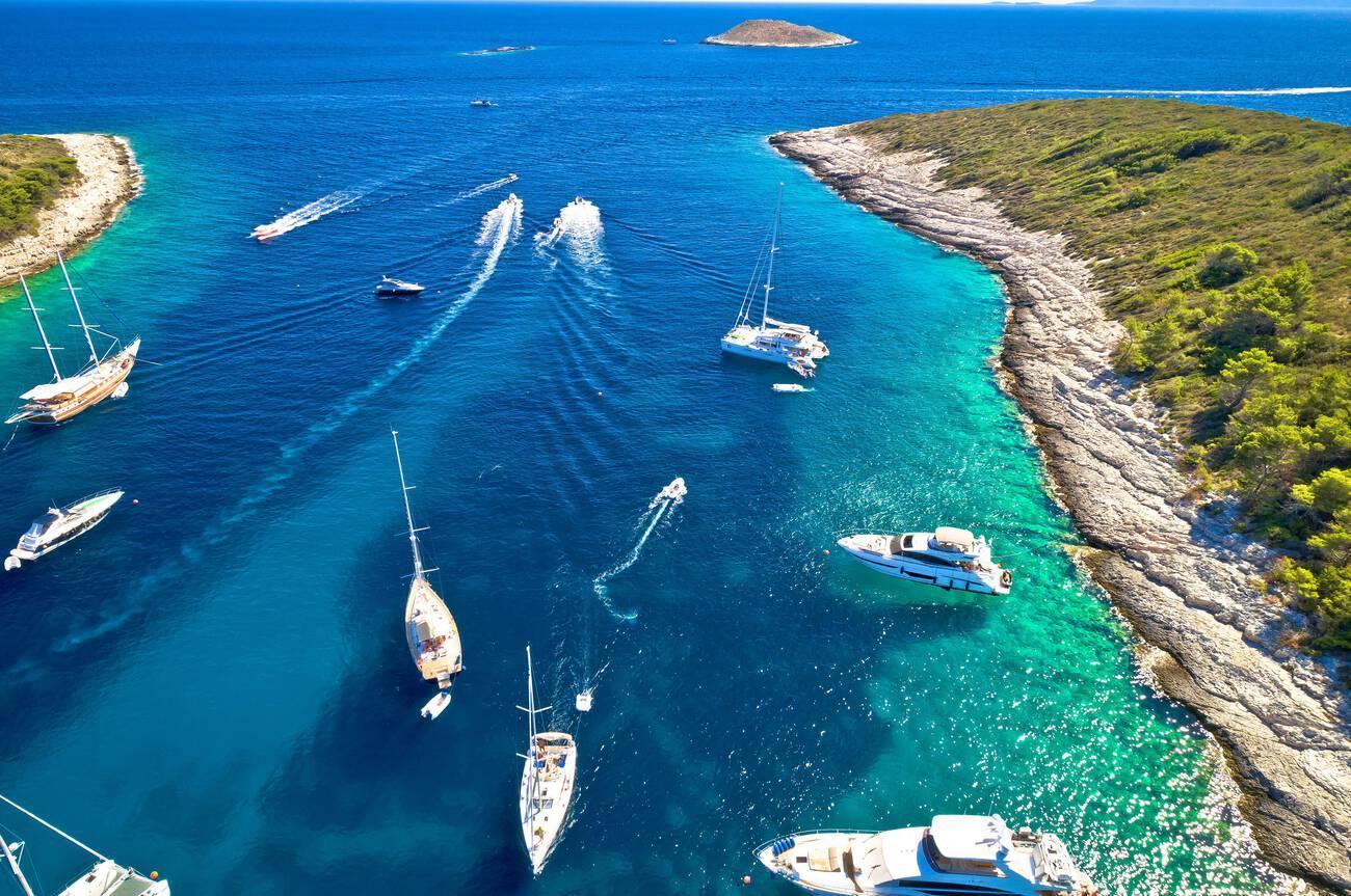 Scenic view of the Adriatic Sea during boat ride